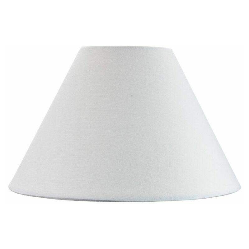 Traditional 10' White Cotton Coolie Lampshade Suitable for Table Lamp or Pendant by Happy Homewares
