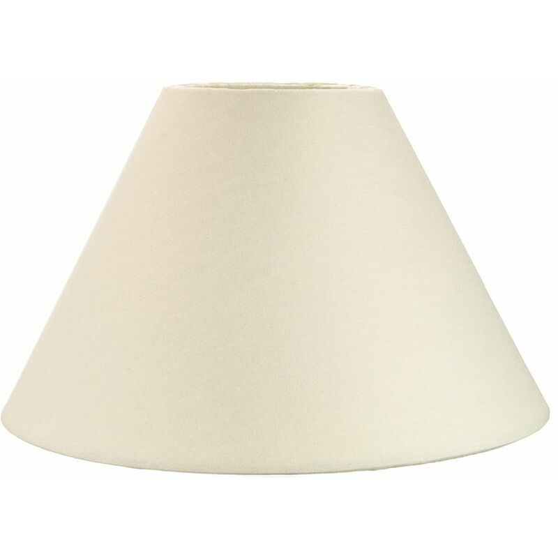 Traditional 12" Cream Cotton Coolie Lampshade Suitable for Table Lamp or Pendant by Happy Homewares