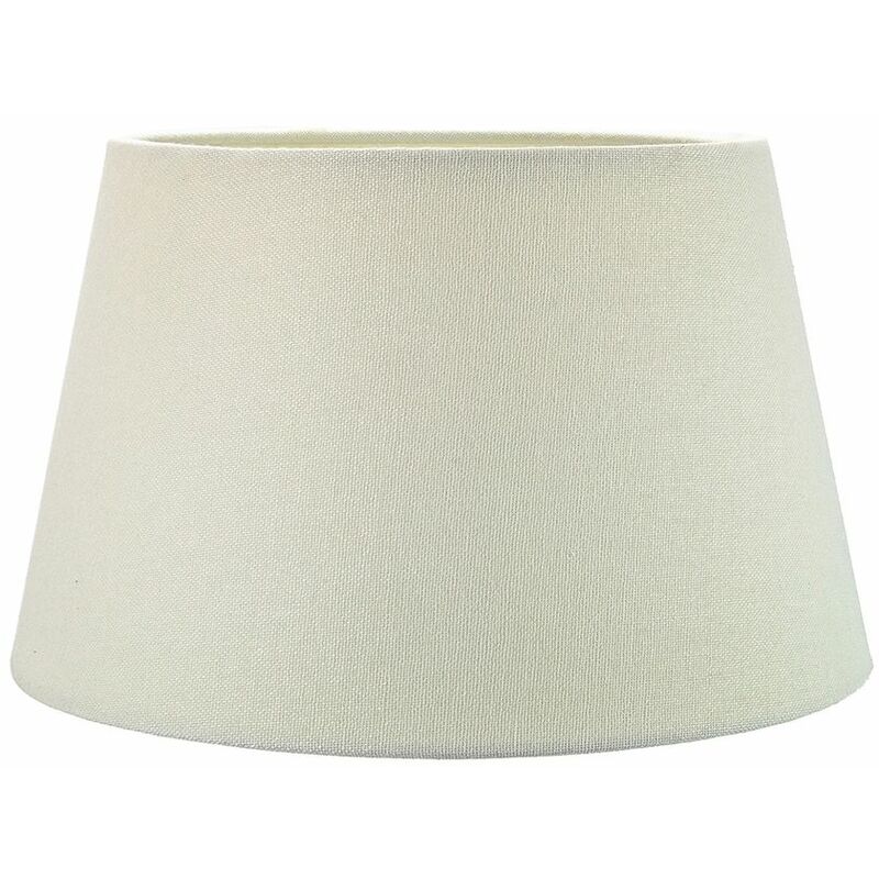 Traditional 12 Inch Cream Linen Fabric Drum Table/Pendant Lampshade 60w Maximum by Happy Homewares