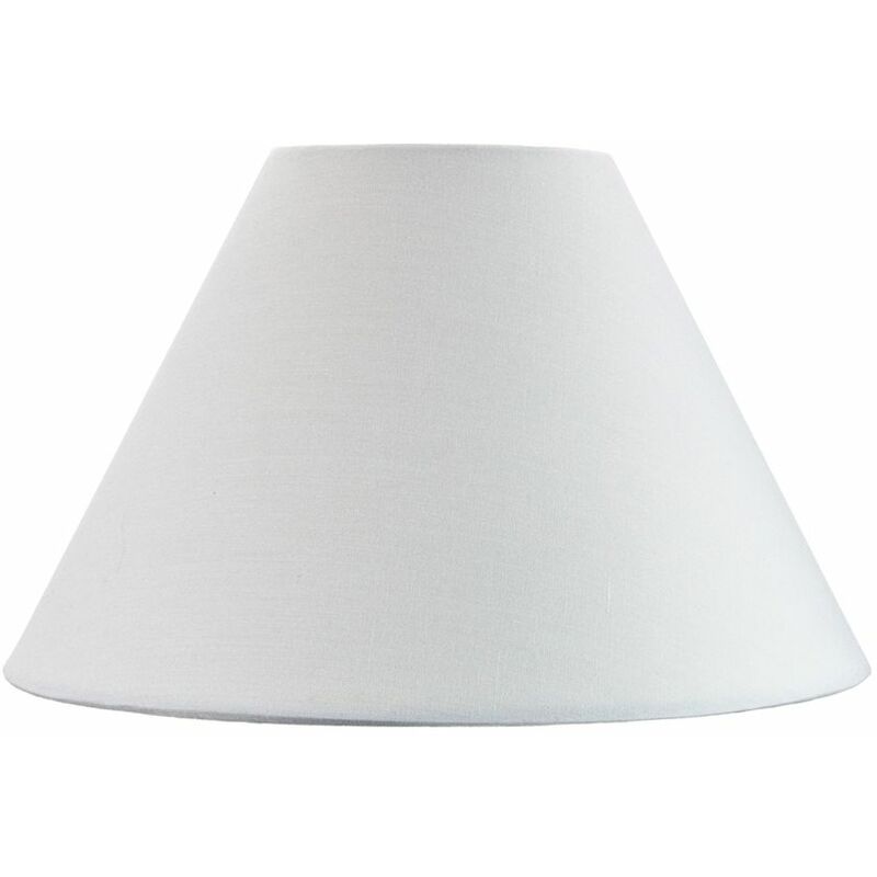 Traditional 12' White Cotton Coolie Lampshade Suitable for Table Lamp or Pendant by Happy Homewares