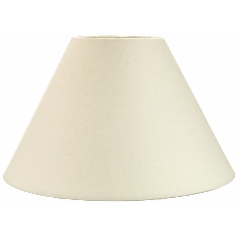 Traditional 14' Cream Cotton Coolie Lampshade Suitable for Table Lamp or Pendant by Happy Homewares
