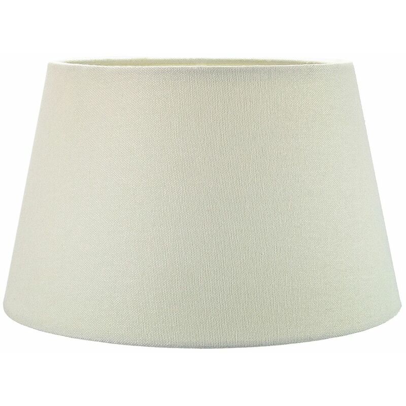 Traditional 14 Inch Cream Linen Fabric Drum Table/Pendant Lampshade 60w Maximum by Happy Homewares