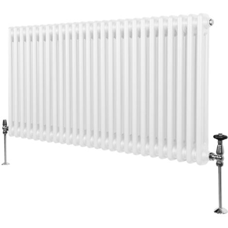 Traditional 2 Column Radiator - 600 x 1192mm - White