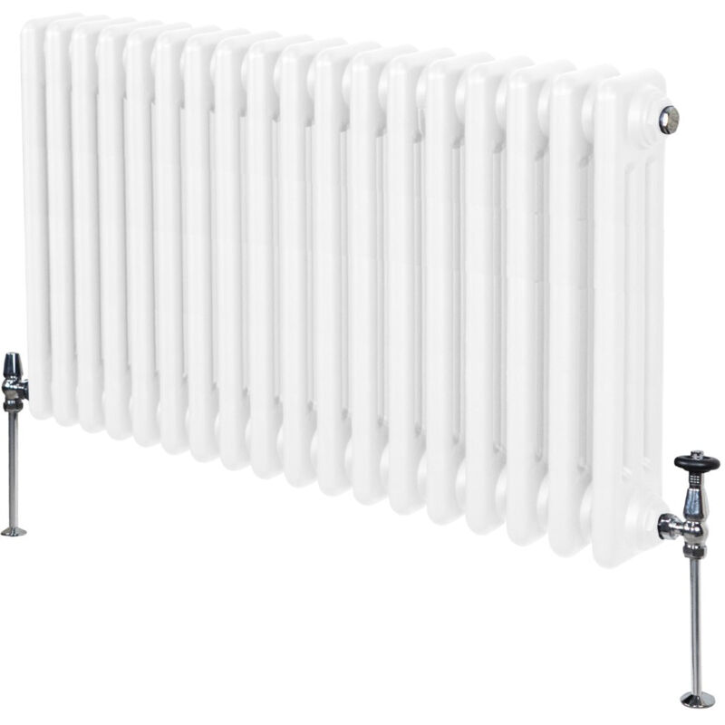 Monster-Shop Traditional 3 Column Radiator - 600 X 832mm - White