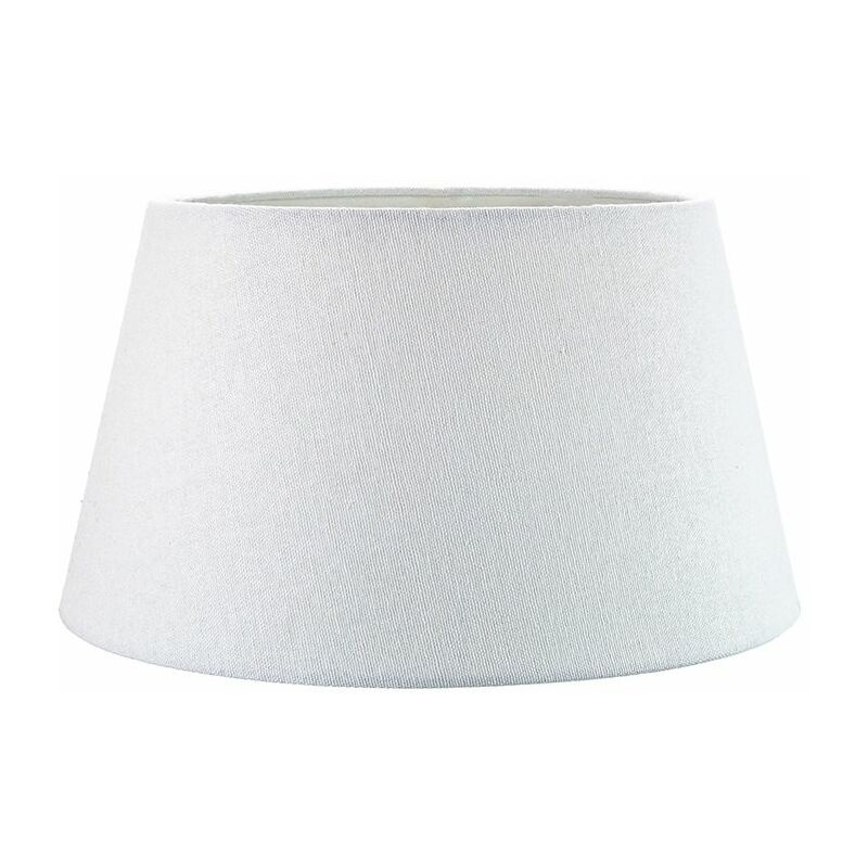 Traditional 8 Inch White Linen Fabric Drum Table/Pendant Lamp Shade 40w Maximum by Happy Homewares