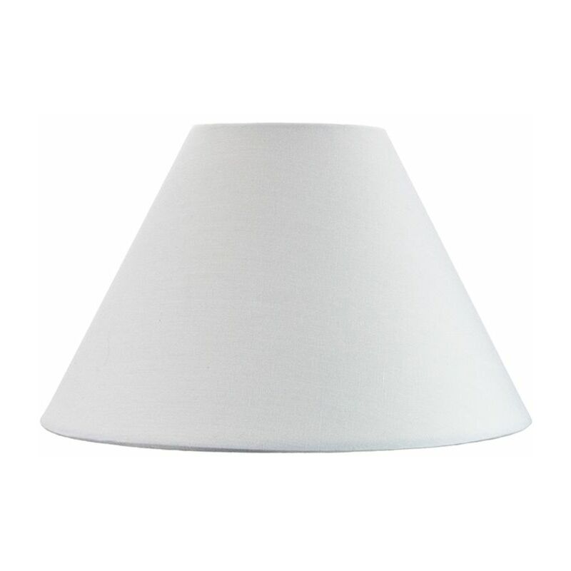 Traditional 8' White Cotton Coolie Lampshade Suitable for Table Lamp or Pendant by Happy Homewares