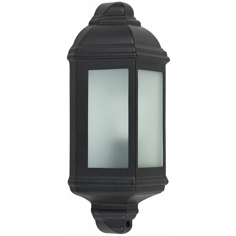 Traditional Aluminium Outdoor Garden Wall Mounted Lantern IP44 Light - 4W LED Candle Bulb - Cool White