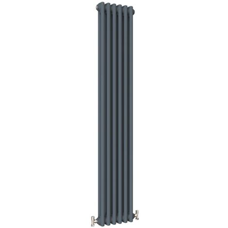 Traditional Anthracite 2 Column Radiators 1500mm high 380mm wide