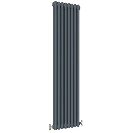Traditional Anthracite 2 Column Radiators 1500mm high 470mm wide