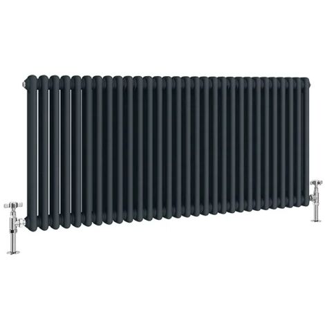 Traditional Anthracite   2 Column Radiators 600mm high 1460 mm wide