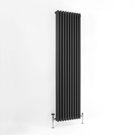 Traditional Anthracite 3 Column Radiators 1500mm high 380mm wide
