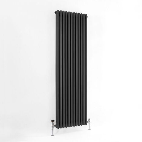 Traditional Anthracite 3 Column Radiators 1500mm high 470mm wide