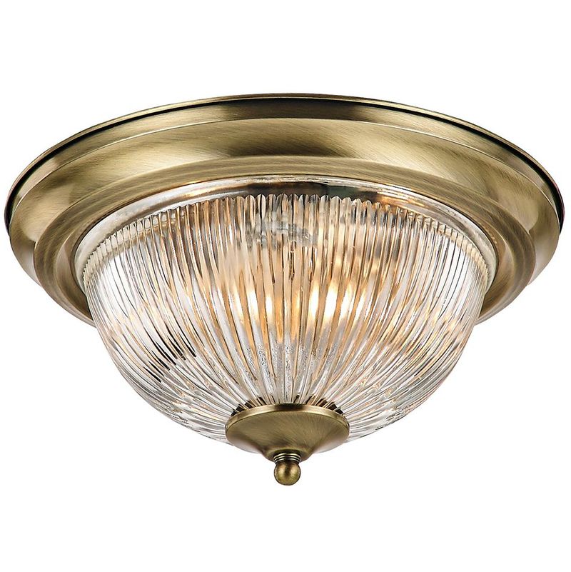 Traditional Antique Brass IP44 Bathroom Ceiling Light Fitting by - Happy Homewares