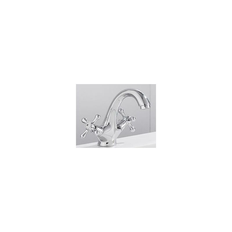 Traditional Bathroom Basin Sink Mixer Tap Chrome Vintage Cloakroom Faucet