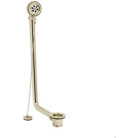 Bathtub Flexible Overflow Pipe Waste Drain Trap with Antique Brass Endings