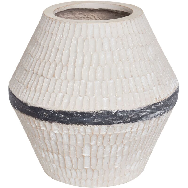 Beliani - Traditional Boho Flower Vase Magnesium Indoor Outdoor Planter Beige Aruncus