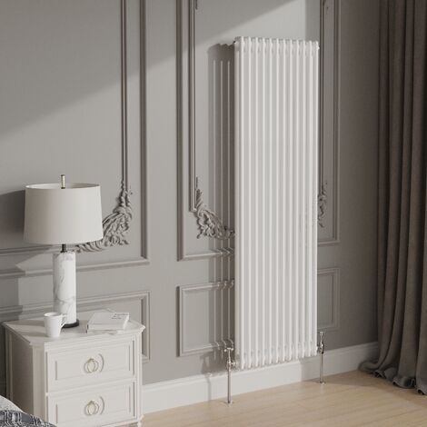 Traditional Cast Iron Style Radiator 1800x560mm Vertical 2 Column White