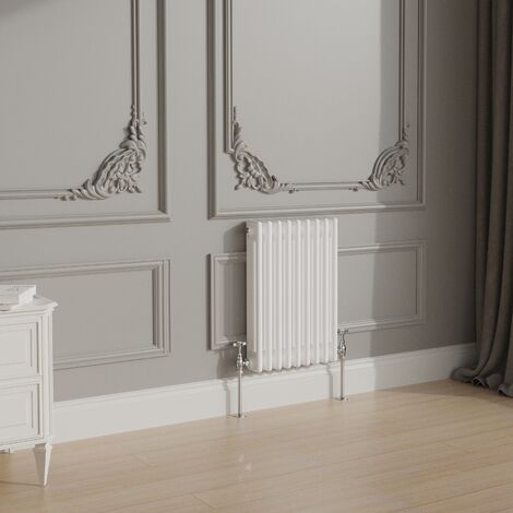 Traditional Cast Iron Style Radiator 600x427mm Horizontal 3 Column White