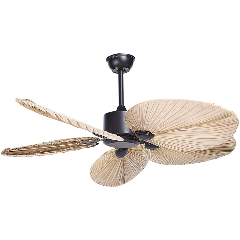 Image of Traditional Ceiling Fan with Leaf-Shaped Blades&hellip;