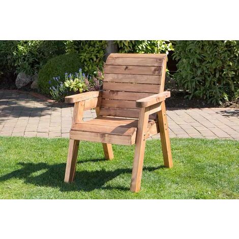 Traditional Chair Self-Assembly - L74 x W118 x H98 cm - Redwood - Assembly Required