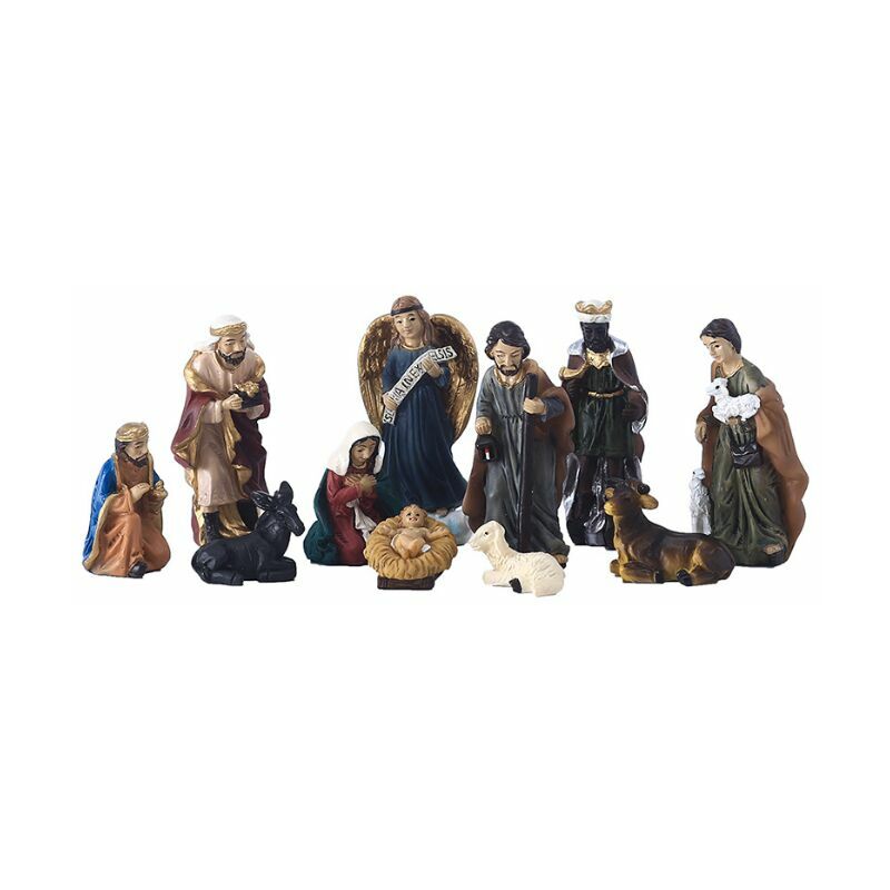 Traditional Christmas crib,11 Christmas crib figurines