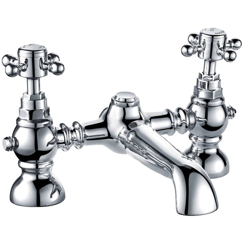 Traditional Chrome Brass Crosshead Bath Filler