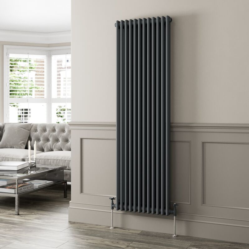 Image of Anthracite Traditional Colosseum Vertical Column Radiator&hellip;