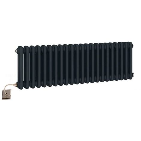 Traditional Electric Anthracite 2 Column Radiators 300mm high 1010mm wide