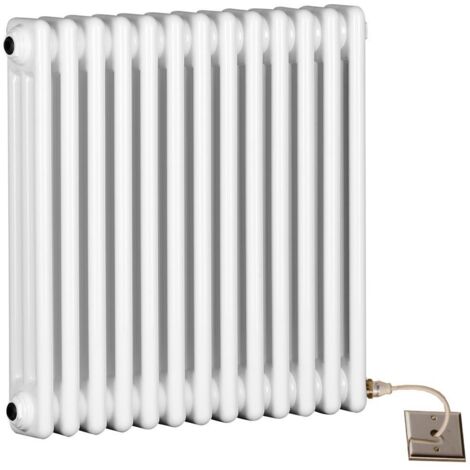 Traditional Electric White  3 Column Radiators 600mm high 821 mm wide
