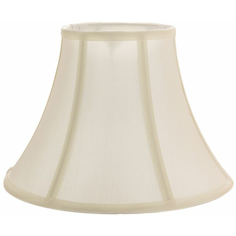 Traditional Empire Shaped 12 Inch Lamp Shade in Rich Silky Cream Cotton Fabric by Happy Homewares