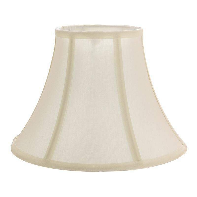 Traditional Empire Shaped Small 8' Lamp Shade in Silky Cream Cotton Fabric by Happy Homewares