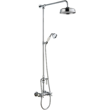 Traditional Exposed Thermostatic Shower Valve & Kit (1 Outlet) - Chrome - Balterley