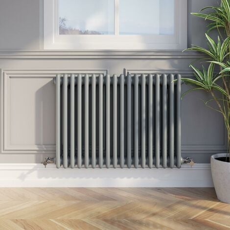 Traditional Horizontal Triple Radiator 600x800mm Anthracite