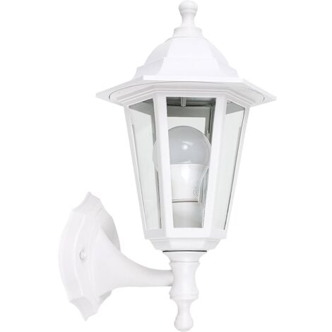 Traditional Outdoor Security Ip44 Rated Wall Light Lantern + 6W LED Es E27 Bulb