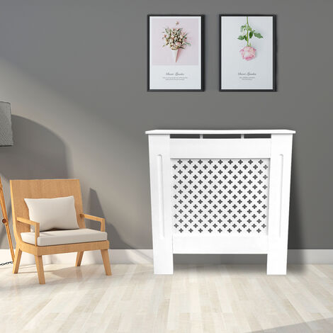 Traditional Radiator Cover Mdf Cabinet White Painted Small 780 X