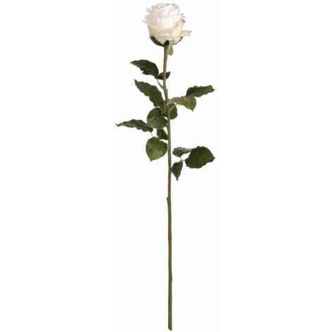 Traditional Rose Artificial Flower - Fabric/Plastic - L9 x W9 x H71 cm - White