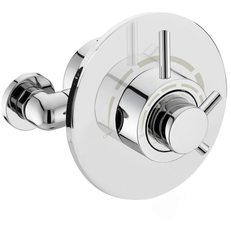 Traditional Round Exposed Thermostatic Shower Valve With Bottom Outlet Resel