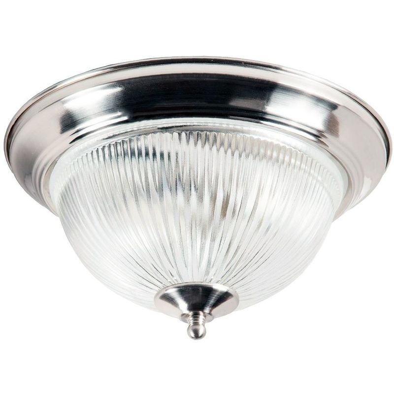 Traditional Satin Chrome IP44 Bathroom Ceiling Light Fitting by - Happy Homewares