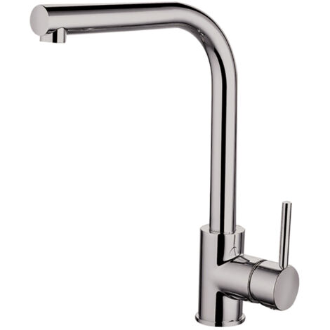 Traditional Single Lever Kitchen Mixer Tap, Brushed Nickel