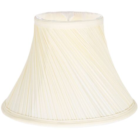 Traditional Swirl Designed 10 Empire Lamp Shade in Silky Cream Cotton Fabric by Happy Homewares