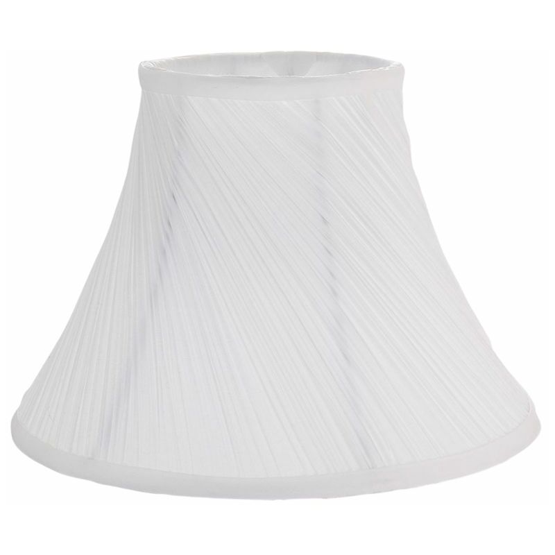 Traditional Swirl Designed 10' Empire Lamp Shade in Silky White Cotton Fabric by Happy Homewares