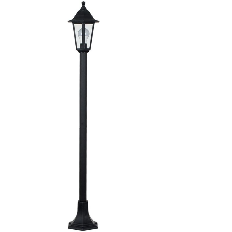 Traditional Victorian 1 2m Black Ip44 Outdoor Garden Lamp Post Bollard Light