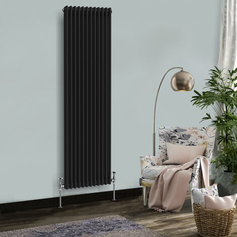 Traditional Vintage Cast Iron Style Radiator Black 2 Column 1800 x 560mm