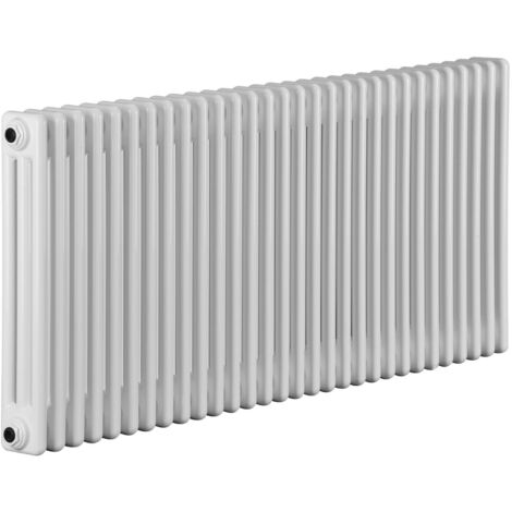 Traditional White  3  Column Radiators 480mm high 1399 mm wide