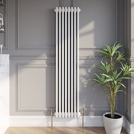 Traditional White Collosseum Vertical Column Radiators 1600 x 380mm Triple