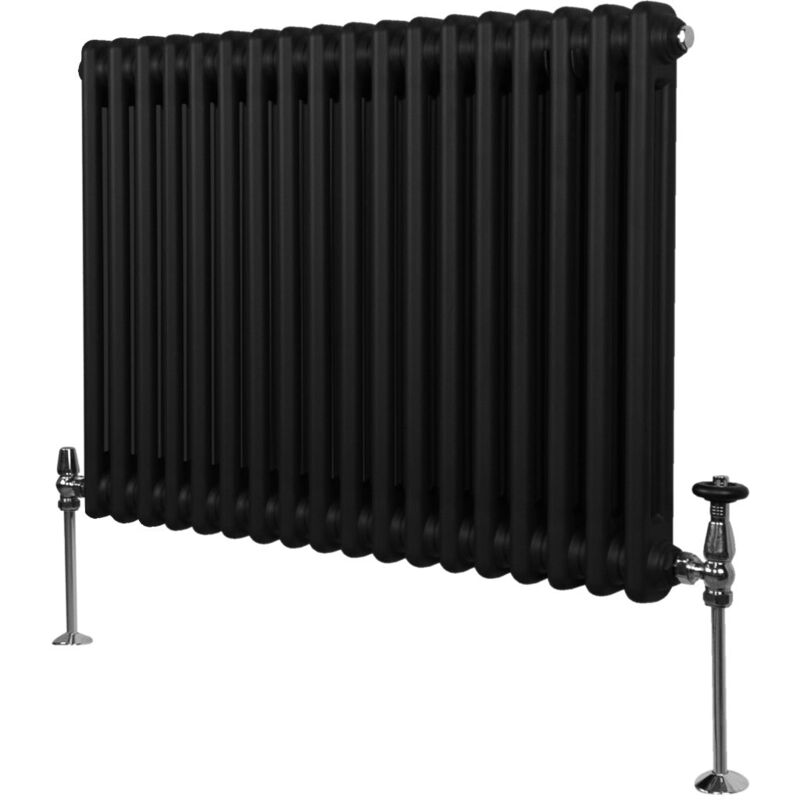 Monster-shop - Traditioneller 2-spalten-heizkörper Zentralheizung Horizontal Schwarz 600 X 832mm