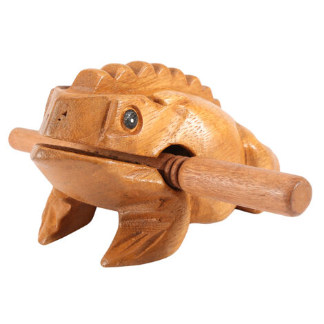 Traditionelles thailändisches Musikinstrument – Glücksfrosch-/Krötenanhänger aus Holz, Dekoration für Zuhause oder Büro 4