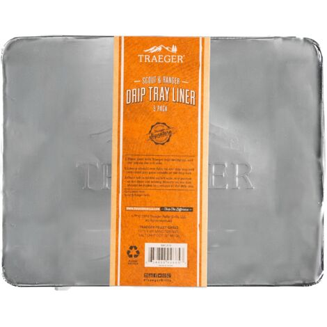 Traeger BAC458 - Vassoio antigoccia per griglia e affumicatore portatile Ranger e Scout, confezione da 5