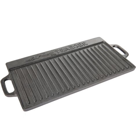 TRAEGER PIASTRA IN GHISA SMALTATA PER COTTURA REVERSIBILE DOUBLE FACE ACCESSORI BBQ