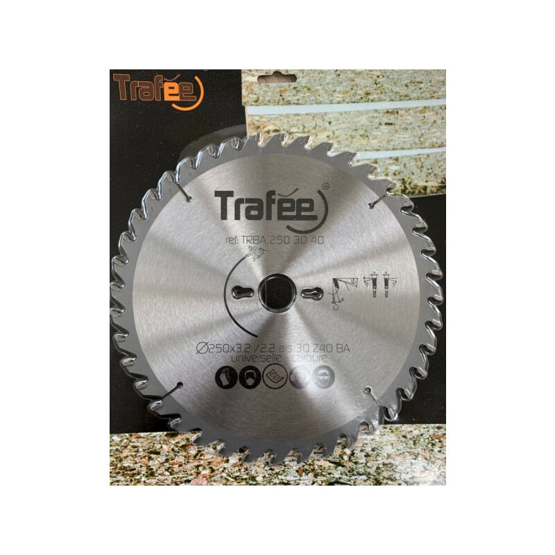 Luxoutils - Trafée : Lame carbure 250 z=40 al: 30 mm alesage 30 mm